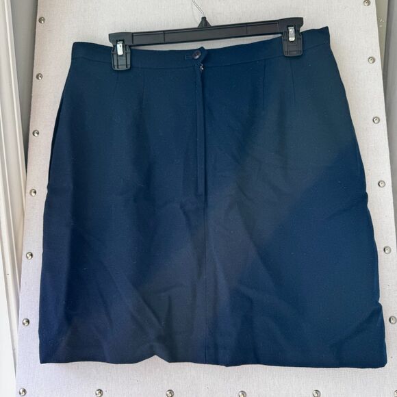 Vintage 90s Kasper ASL Tan & Navy Blue Suit - Size 14P | Classic Power Dressing - Picture 9 of 15